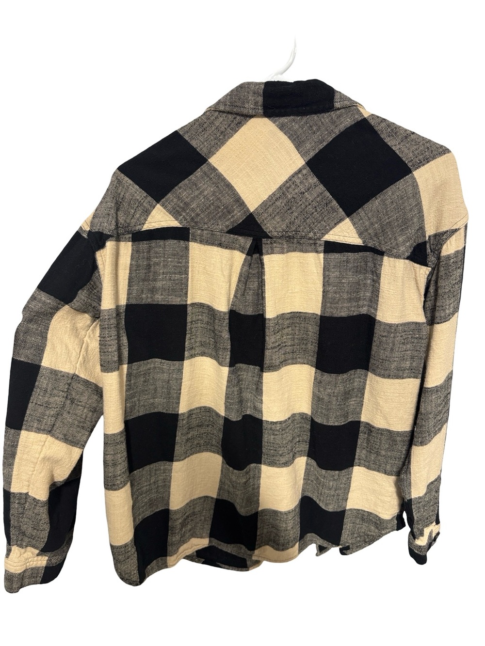 Maurice’s Black & Cream Plaid Button-Up Shirt - Picture 3 of 7